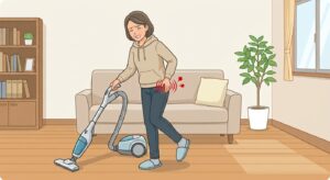 股関節が痛い女性の画像